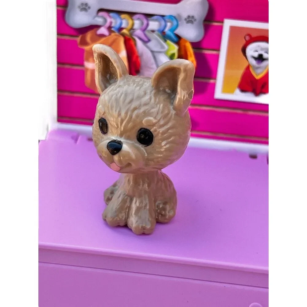 Barbie Pet Care Playset Doll Accessories 5 Pets Carrier Shelving Supplies